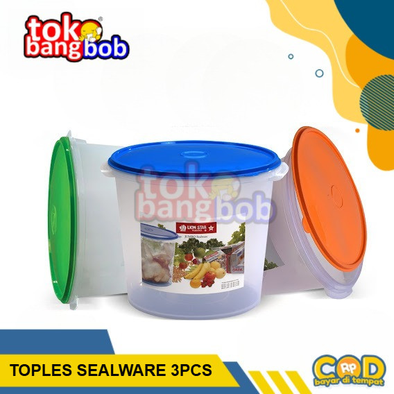 6 PCS Toples Bulat Tinggi 5 Liter /Toples Krupuk plastik peyek 3 PCS