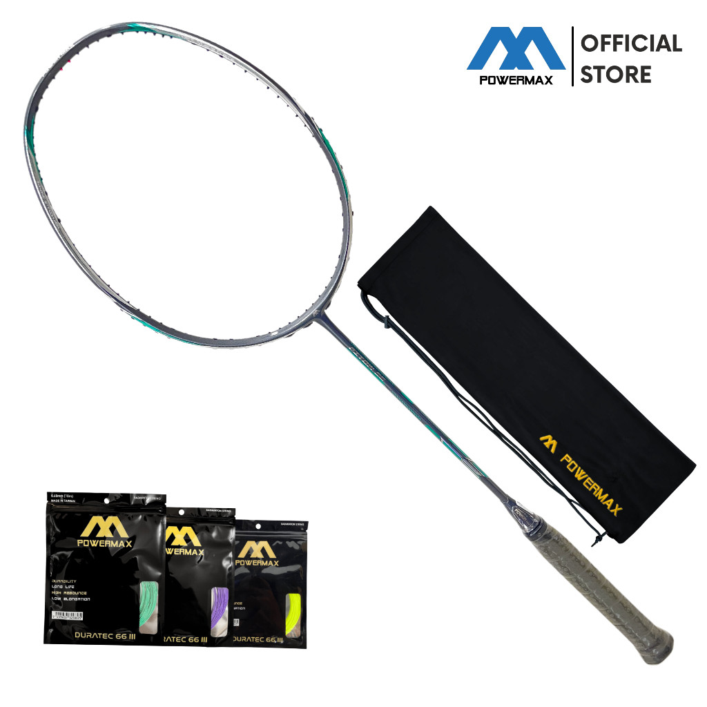 Power Max Raket Badminton Fitow 55 New Edition 4U 35 Lbs Original Raket Bulu Tangkis Ringan Terbaru