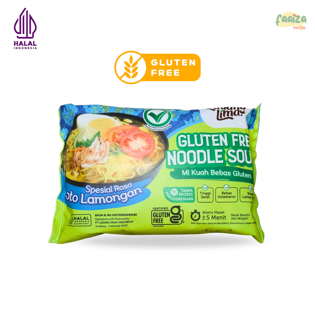 

Ladang Lima Mie Instan Kuah Rasa Soto Lamongan 72gr Gluten Free