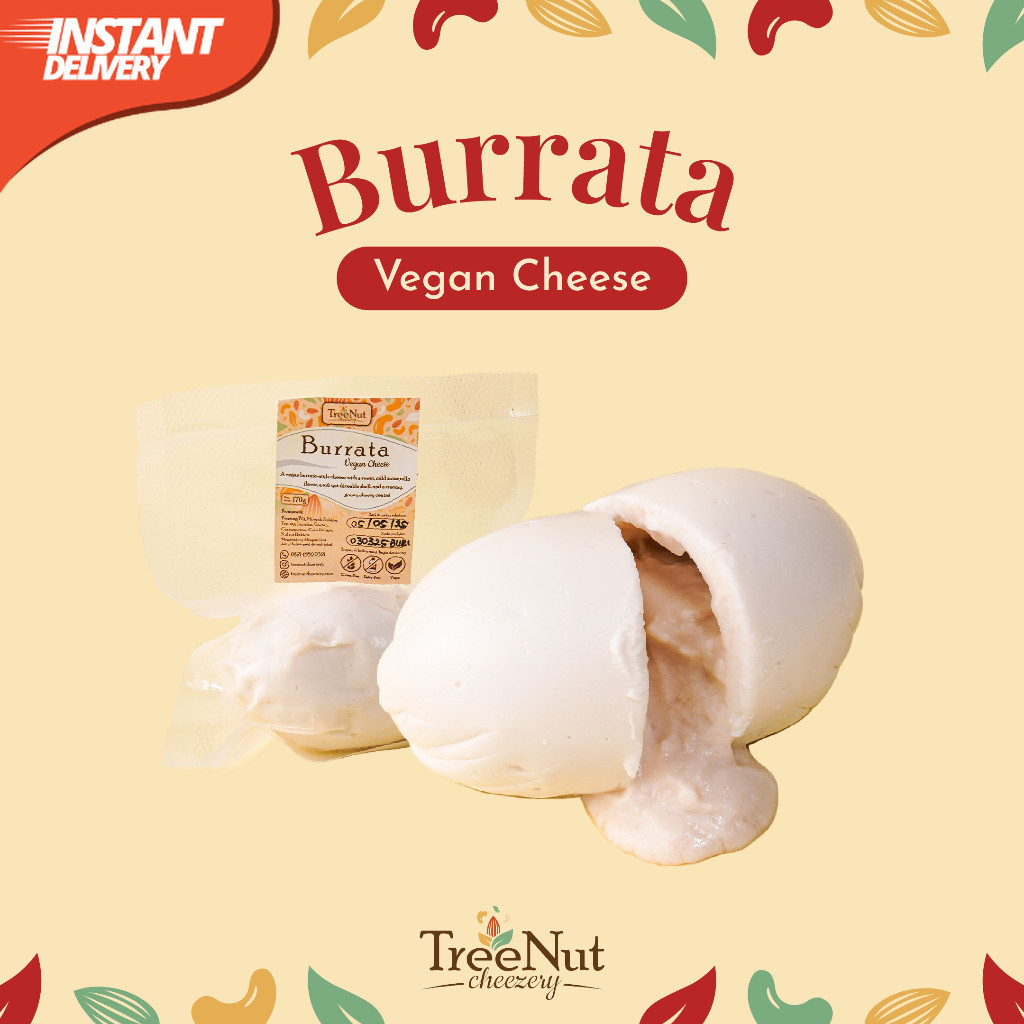 

Keju Vegan Burrata Lembut Meleleh Asam Gurih – Kirim Instan (Bali) | TreeNut Cheezery