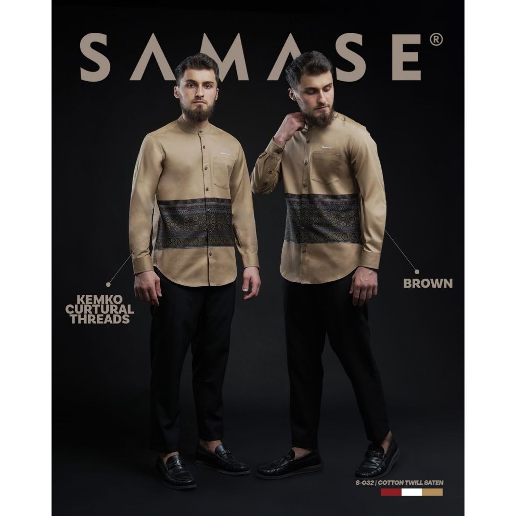 SAMASE Kemko Stripe Heritage Ls S-032 Katun Poplin Limited Edition