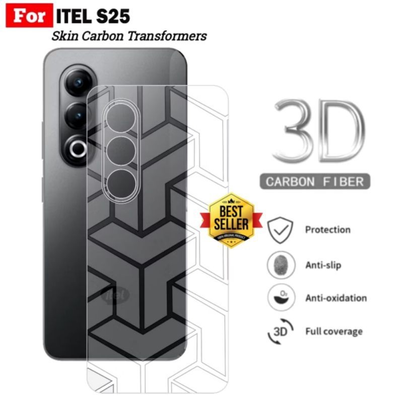 [ PROMO ] COD Garskin Anti Jamur Itel S25/S25 Ultra Backskin Carbon Pelindung hp dari Jamur