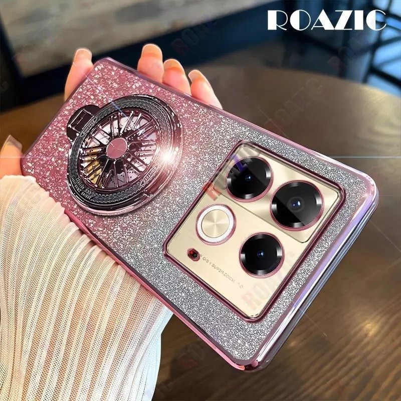 HP Soft Case infinix Note 40s Casing Silikon Untuk infinix X6850B Note40s Casing berkilau Berlapis  