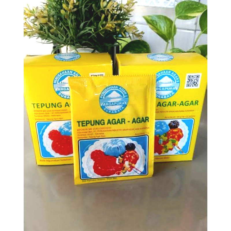 

AGAR AGAR GUNUNG / JELLY ARGAPURA / TEPUNG JELI 7 GRAM (1 bungkus)