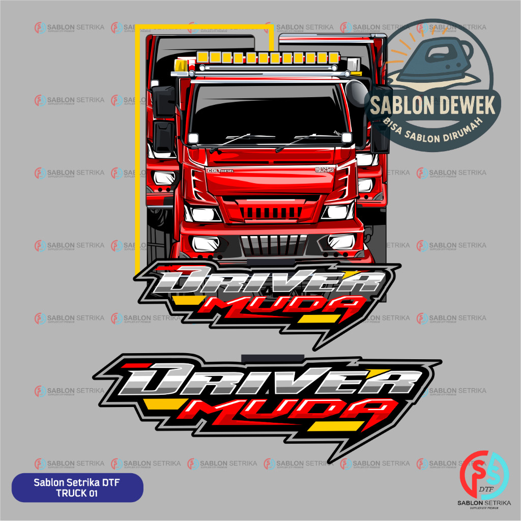 SABLON Setrika Sablon DTF TRUCK SIAP PRESS