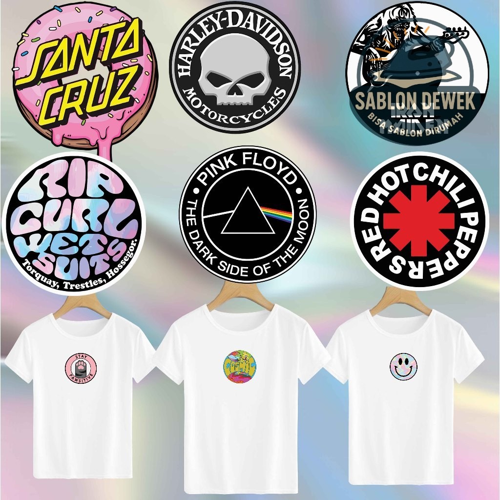 

Sablon Sticker DTF Ukuran 8cm TEMA LOGO Random