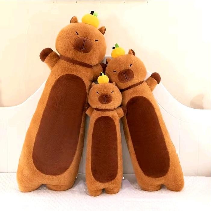 Boneka Bantal Guling Kapibara Capybara Jumbo 110 Cm.