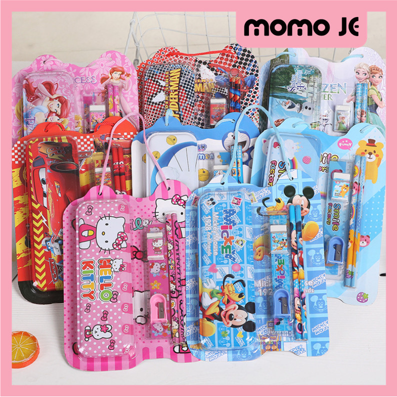 

MOMO JE S6139 Set Alat Tulis 6 in 1 Stationery Set Souvenir Anak Paket Alat Tulis Sekolah Fancy Set Anak Motif Karakter Lucu