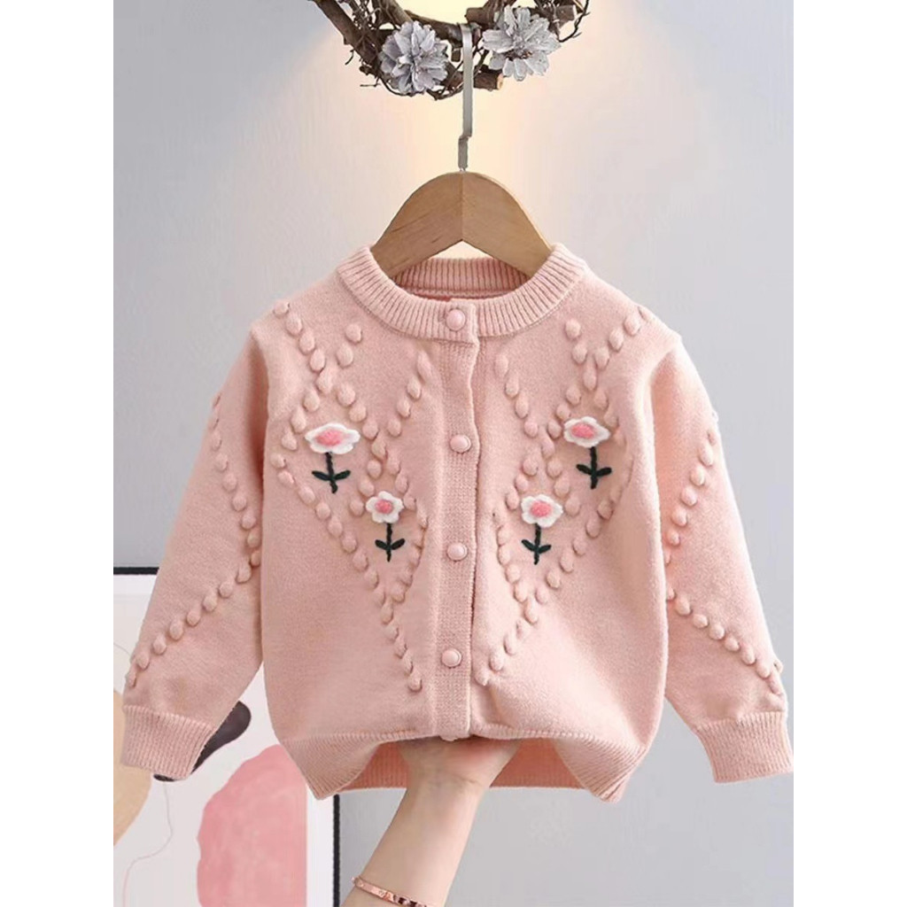 BAGASHOP  Kardigan Anak Perempuan Tebal  / Sweater Outer Anak Cewek Halus Lembut / Baju Rajut Anak P