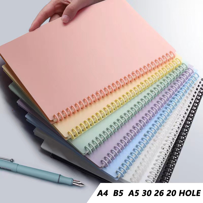 

A4 30-hole Binding Loose-leaf Cover 20-hole PP Matte Sheet 26-hole Film Discbound Cover Book Cover Roller Transparent Cover Book