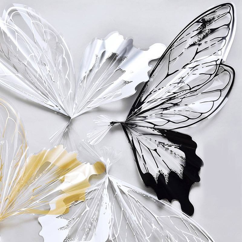 

Isi 10pasang KERTAS CELLOPHANE SAYAP KUPU KUPU TRANSPARAN/ KERTAS BUCKET MOTIG BUTTERFLY/FLOWER WRAPPING KUPUKUPU