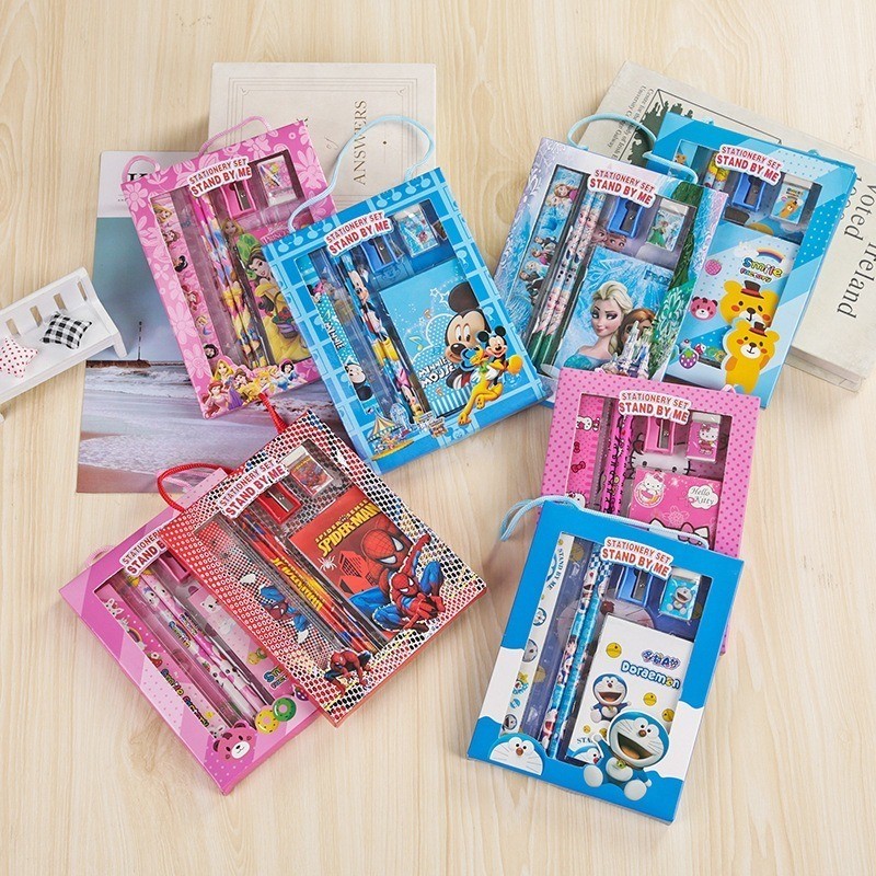 

Alat Tulis Set 6IN1 Stationery Set Lucu Karakter Set Perlengkapan Alat Tulis Sekolah