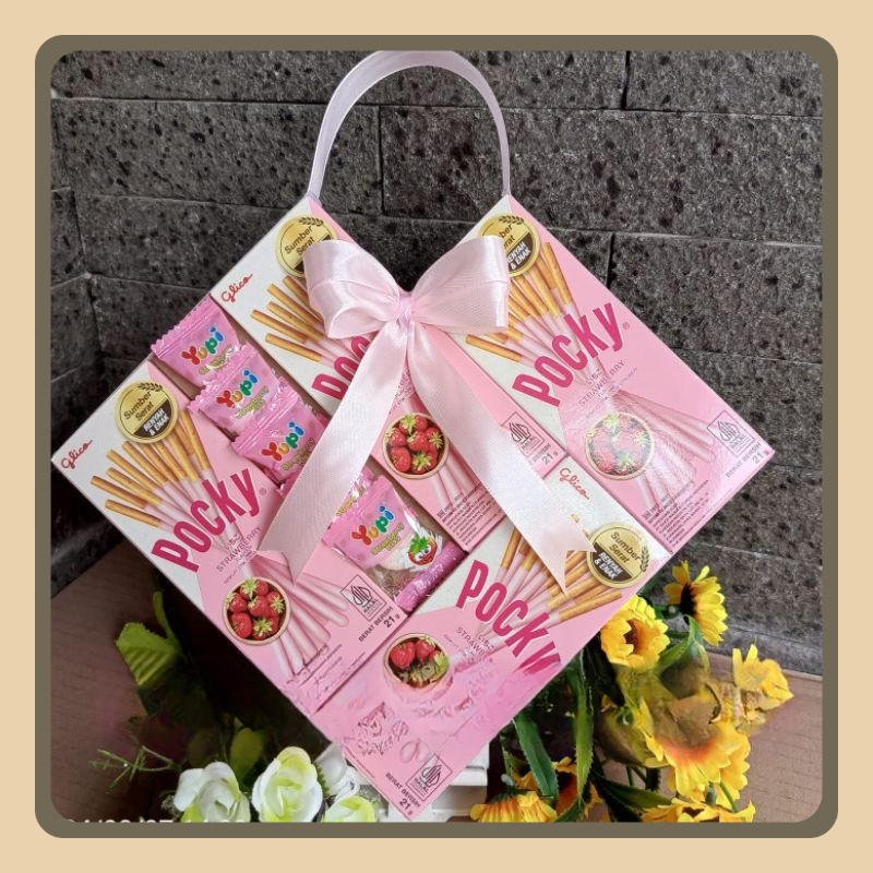 

[ Bisa COD ] Pocky Strawberry Love Pita + Yupi// Pocky 21g