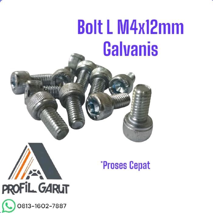 

Bolt L M4 x12mm Galvanis Per Pcs