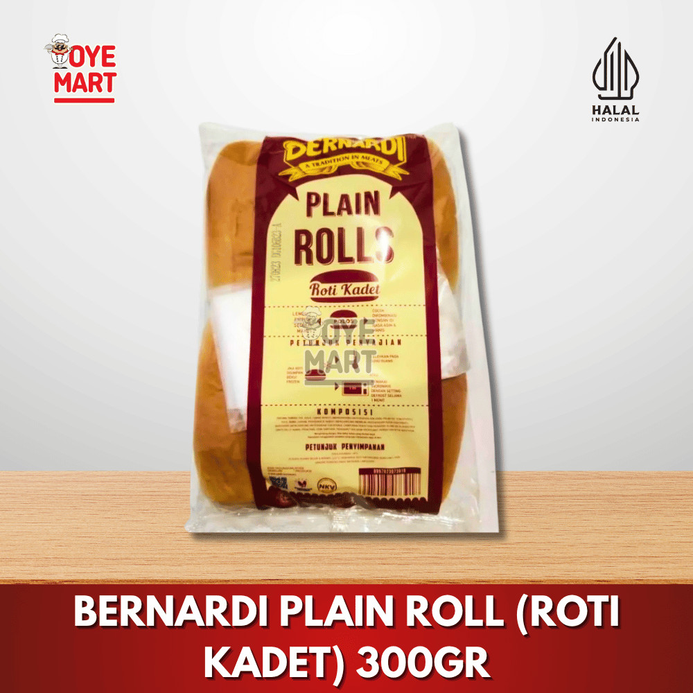 

BERNARDI ROTI HOT DOG PLAIN ROLL ISI 6 PCS 300GR / ROTI KADET