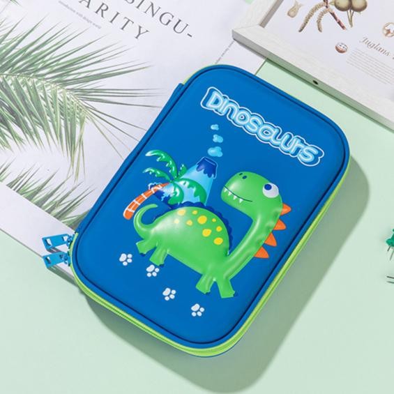 

[New Arrival] Tempat pensil karakter lucu anak laki laki/perempuan - dino biru