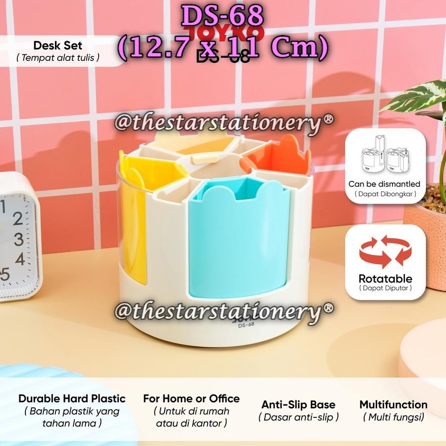 

(1 Biji) GROSIR Desk Set Rotatable JOYKO DS-68 Tempat Alat Tulis Dapat Diputar DS-68 (1 Biji)