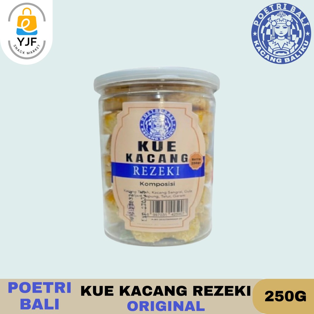 

Poetri Bali Kue Kacang Rezeki Kemasan 250g / Kue Kacang Original