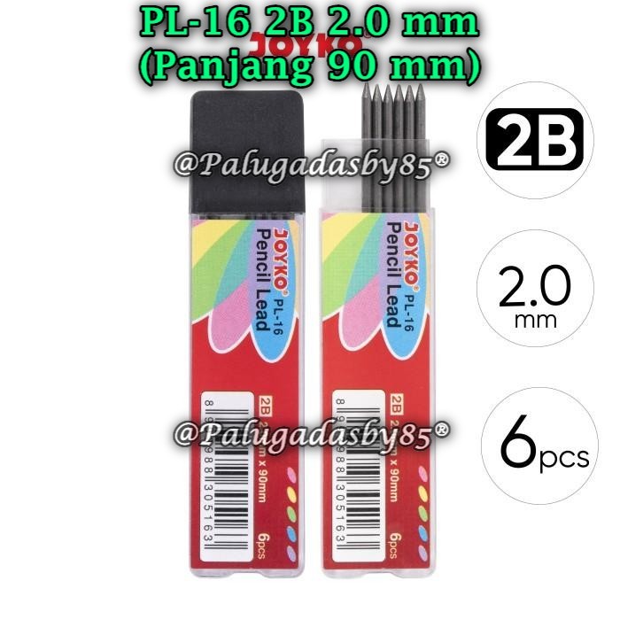

(1 Tube) GROSIR Isi Pensil Mekanik JOYKO PL-16 2B 2.0 mm / Pencil Lead Joyko PL-16 2B 2.0 (1 Tube)