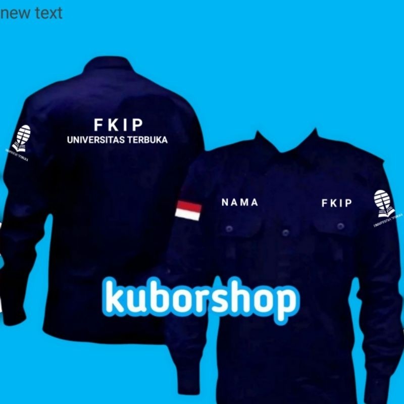 kemeja universitas terbuka baju universitas terbuka seragam pdh universitas terbuka full bordir terl