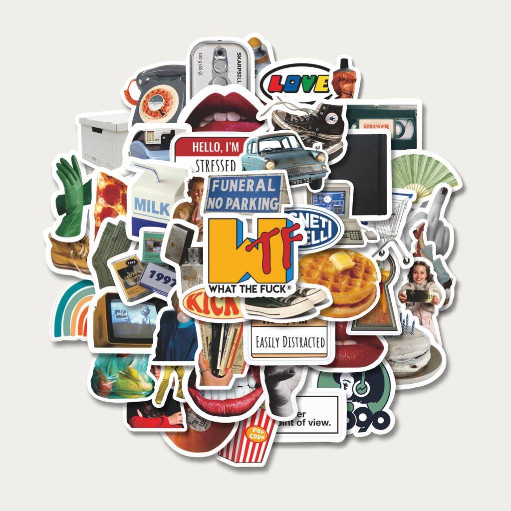 

Sticker Pack Stiker Gaya Korea INS Vintage 90s | Sticker TUMBLR | Stiker LAPTOP KOPER HELM