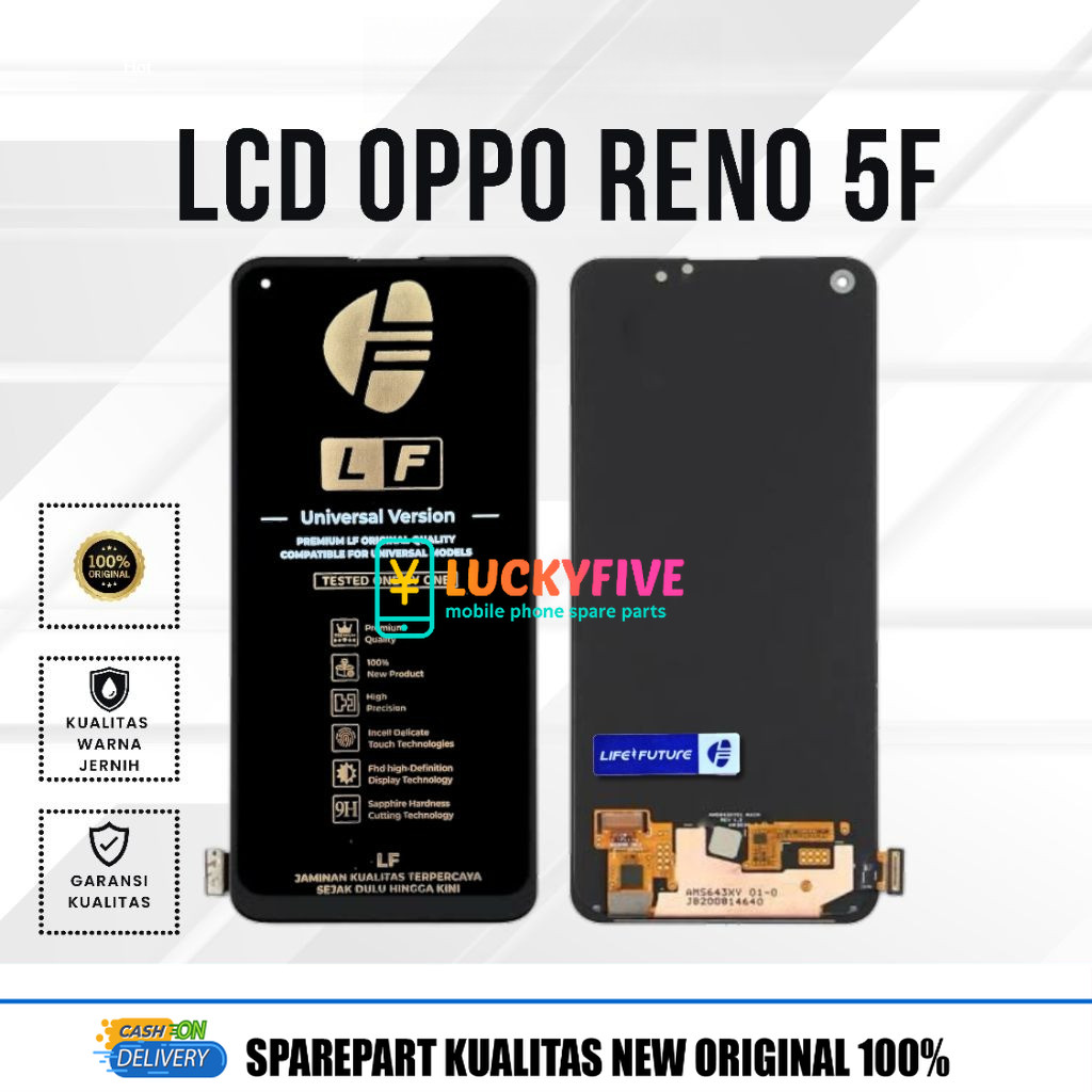 LCD ORI Oppo Reno 5F bisa Fingerprint Fullset Touchscreen Life Future
