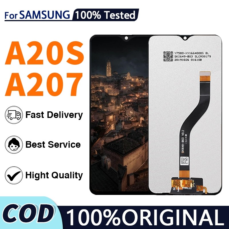 LCD  Samsung A20S A207 ORIGINAL 100% FULLSET TOUCHSCREEN / ORIGINAL FULL SET