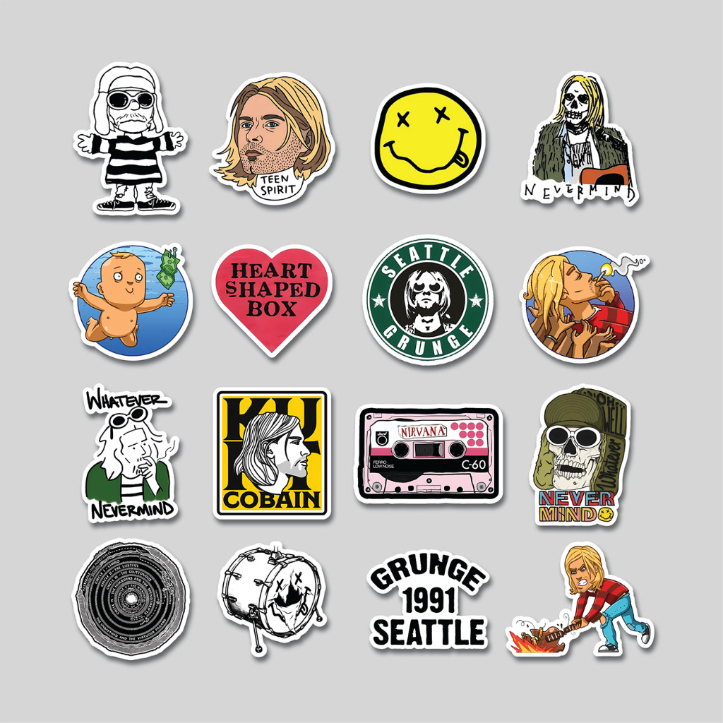 

Sticker Pack Nirvana | Sticker Tumbler | Stiker Laptop Koper Helm