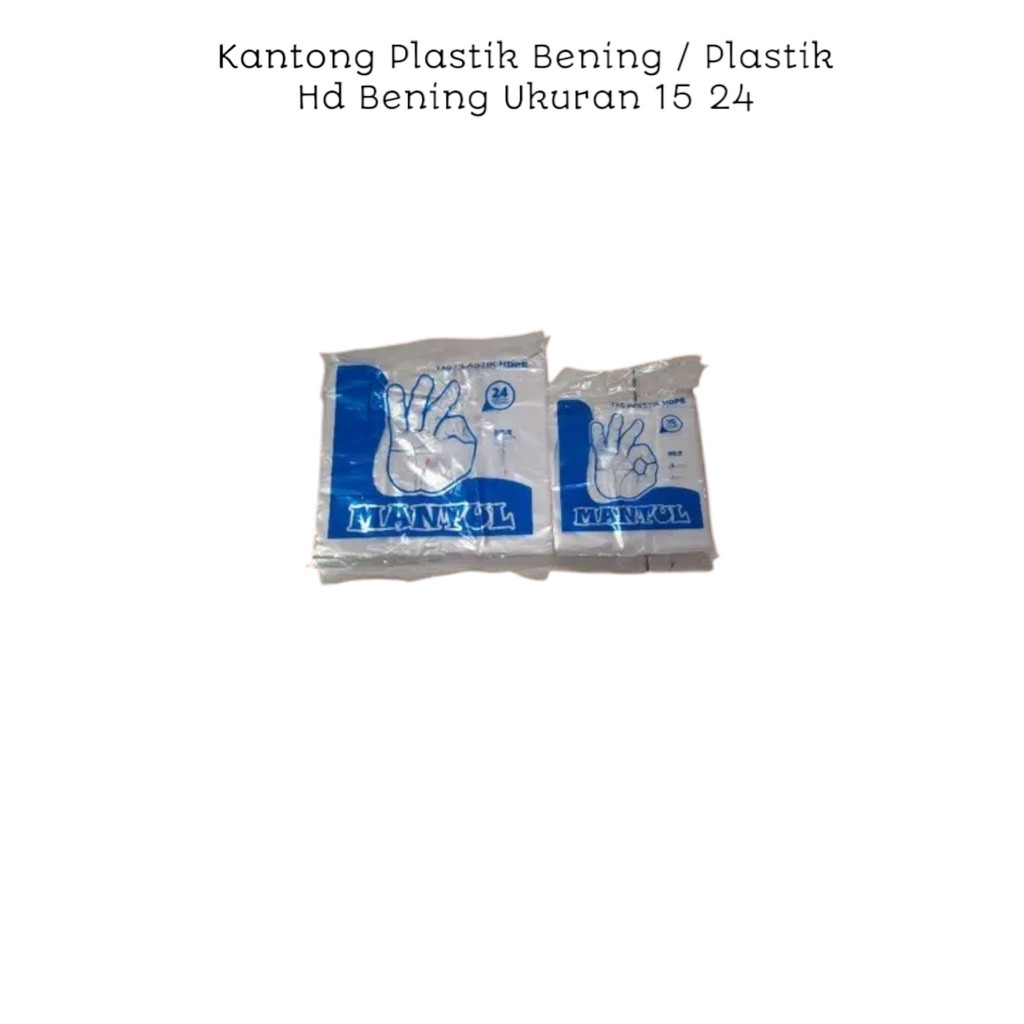 Kantong Plastik Bening / Plastik Hd Bening Uk 15 24