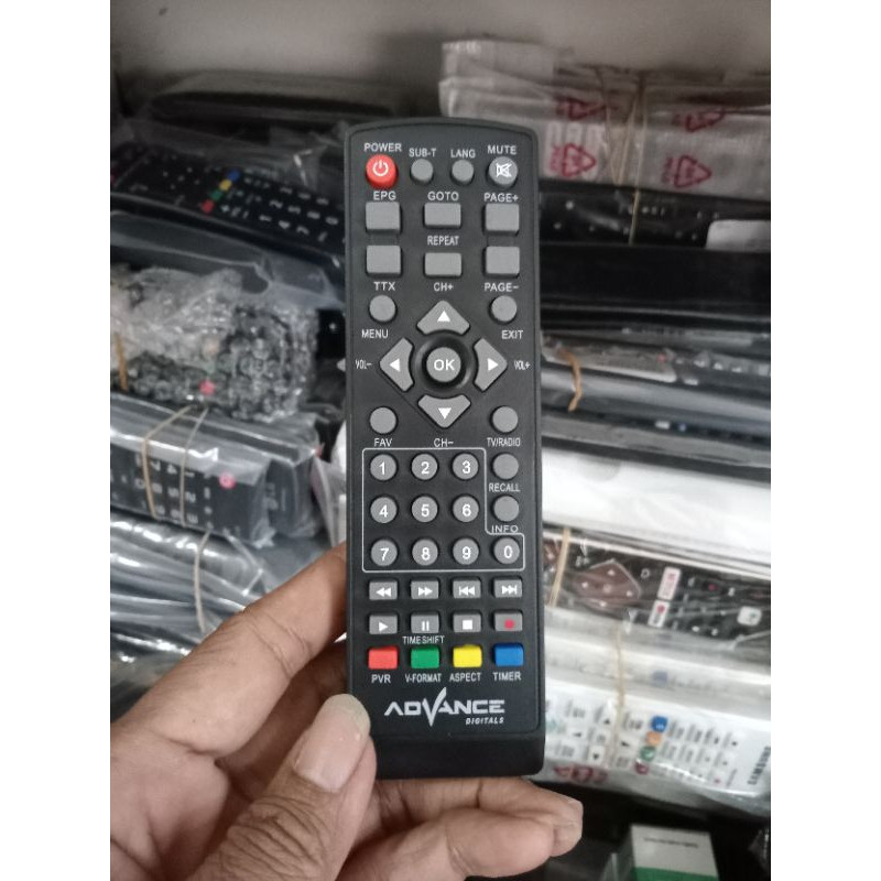 "Remote Top Box TV Digital Advance STP A01 / A02 DVB-T2 - Receiver TV Digital Langsung Pakai Tanpa I