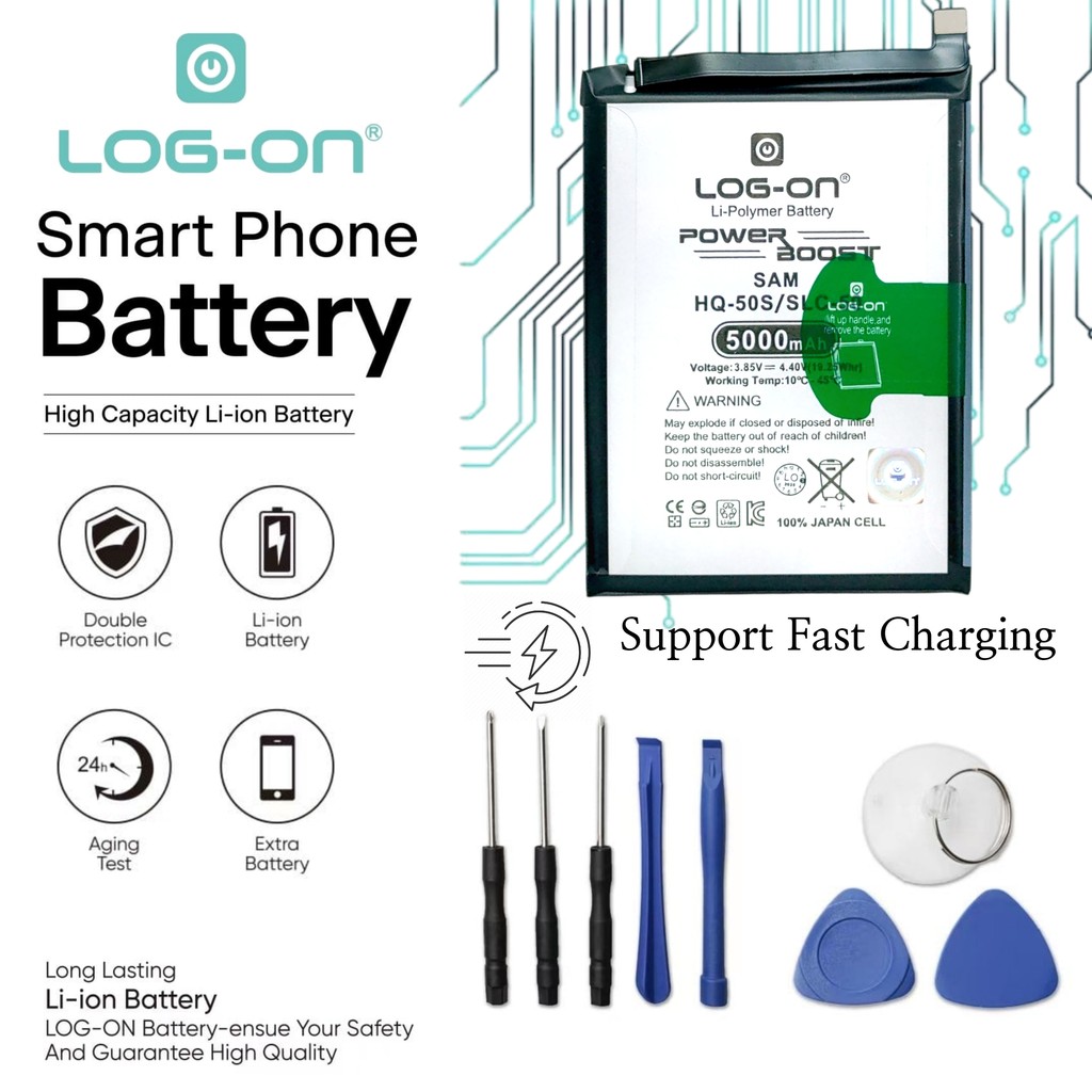 Baterai Log On HQ-50S / SLC-50 Untuk Samsung A02S / A03S / A03 CORE Power Boost - Kapasitas 5000mAh 
