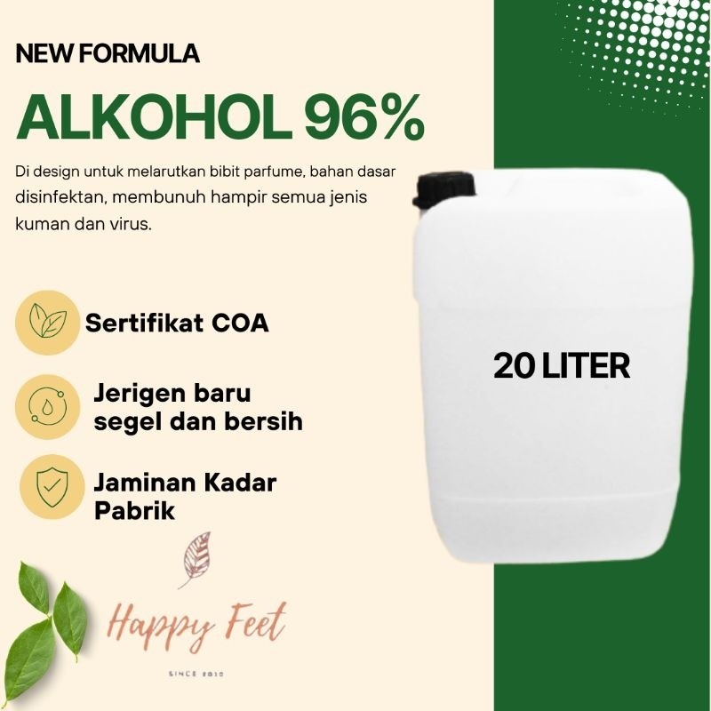 ALKOHOL 96% MURNI 20 LITER / ALKOHOL 96 PERSEN / ALCOHOL 96% / DISINFEKTAN / SANITIZER