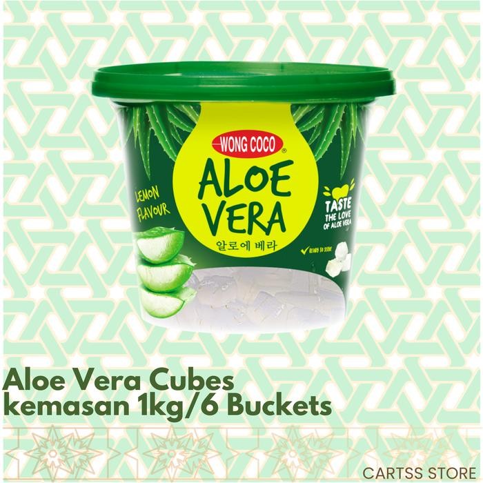 

Wong Coco Aloe Vera Cubes kemasan 1kg/6 Buckets (1 Karton)