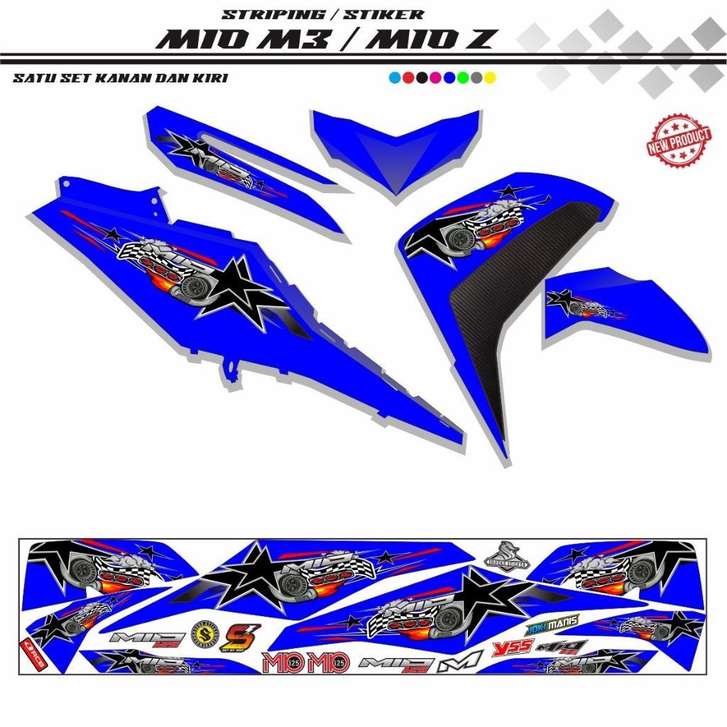 STIKER KEREN STRIPING KEREN STRIPING POLET KEREN STIKER MOTOR YAMAHA MIO 3 MIO Z STIKER KEREN