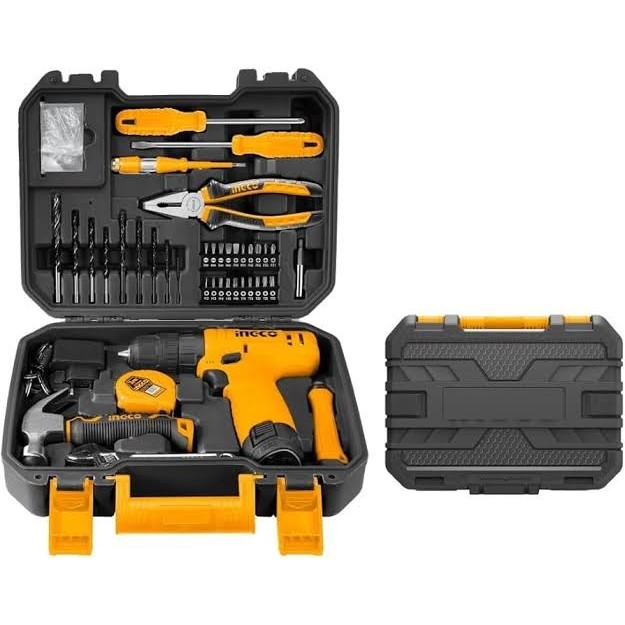Ingco Bor Cordless 12v set 81 pcs HKTHP10811 10mm drill batere