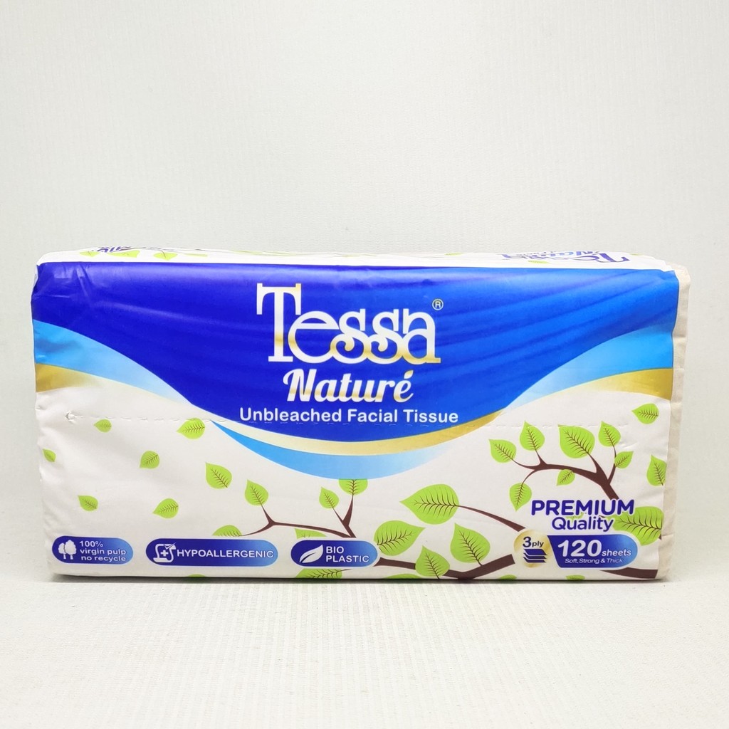 TESSA NATURE UNBLEACHED FACIAL TISSUE 120S