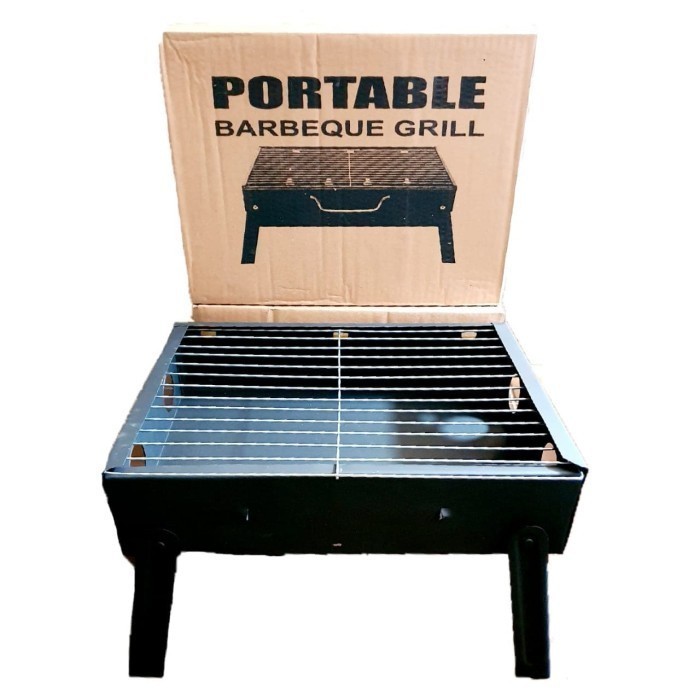 ALAT PANGGANG PORTABLE ANTI KARAT PEMANGGANG PORTABLE LIPAT GRILL BBQ MEJA BAKAR SATE STEAK SERBAGUN
