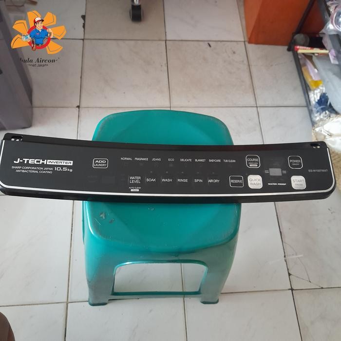 COVER BODY PCB MESIN CUCI SHARP J-TECH INVERTER 10,5KG TYPE ES-M1050XT NEW ORI tool