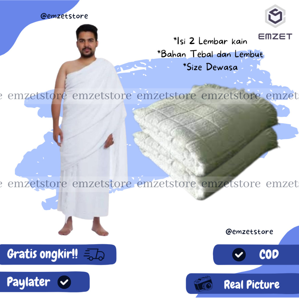 KAIN IHROM HAJI IHROM DEWASA HAJI UMROH IHROM MANASIK