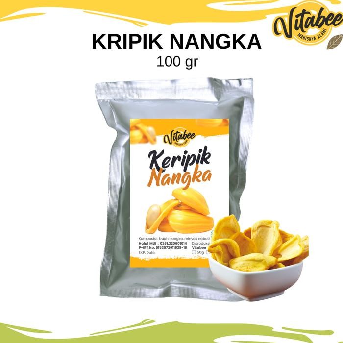 

Vitabee Keripik Kripik Buah Nangka 100 gram Khas Kota Malang - Garansi Renyah BISA COD Food Snack Cemilan - VitabeeNangka100gr