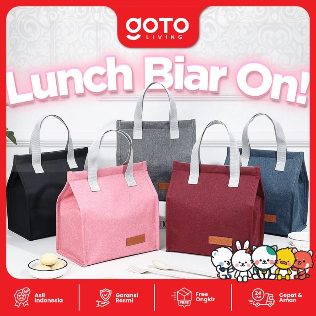 Goto Hako Lunch Box Bag Tas Bekal Makan Siang Alumunium Foil