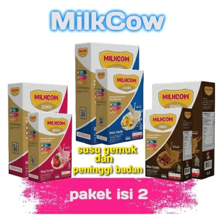 

[PAKET ISI 2 BOX MILKCOW] MILKCOW Susu sapi penggemuk dan peninggi badan 500 gram