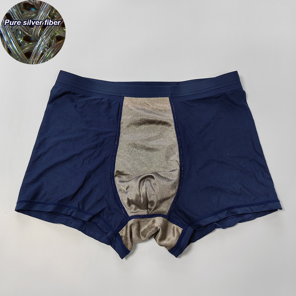 

100% Pure Silver Fiber Lining Underwear Antibacterial EMF/EMI/RF Blocking Cloth Briefs Antibacteria Soft Health
