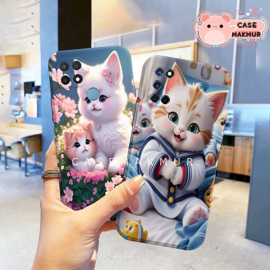 OPPO A15 / A15s / A52 / A92 52 / A92 Case Motif Kucing Cute - Casing Cewek - Softcase Custom