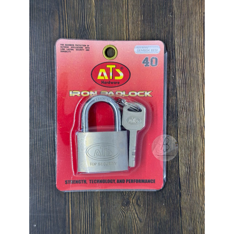 ATS Gembok Nekel ATS 40mm PENDEK / Iron Padlock ATS 40mm PENDEK / Gembok ATS 40 Pendek