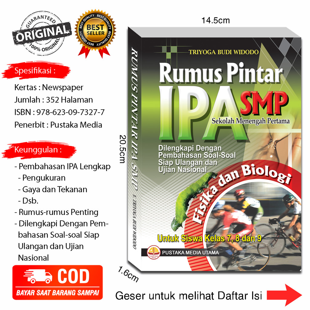 Buku Bimbingan Belajar Rumus Pintar IPA SMP Fisika dan Biologi