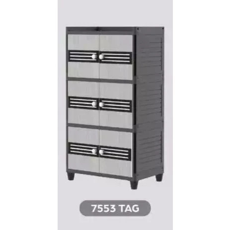 Nandos  Fit Twin Box Lemari Pakaian / Lemari Plastik / Lemari Susun 3 Susun 4 susun 5 susun Motif TA