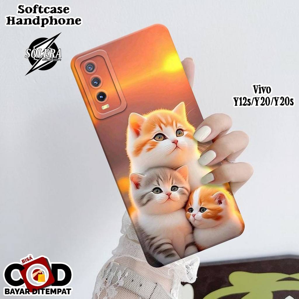 Case Vivo Y12S/Y20/Y20S Softcase Vivo Y12S/Y20/Y20S Terbaru Silikon Pro Camera Fashion Case Kucing L