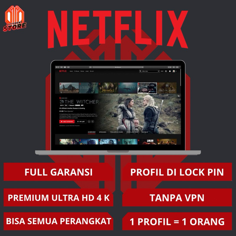 NETFLIX 4K UHD 1 TAHUN FULL GARANSI #1