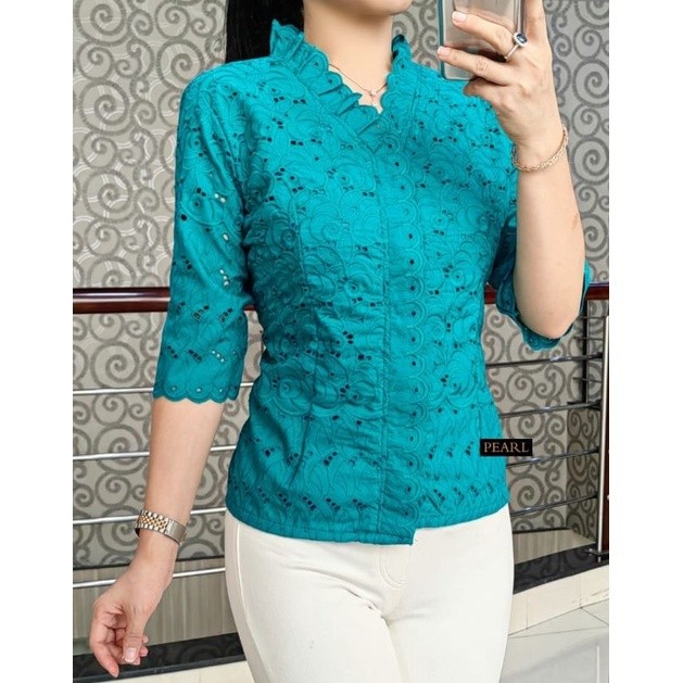 ATASAN BLUS katun bolong/BLOUSE KATUN BANGKOK LEHER RIMPLE